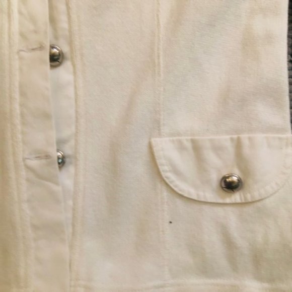 Versatile Amina Rubinacci white Sweater/Jacket gently worn Size 44 - Picture 3 of 9